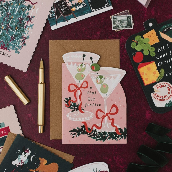 Klappkarte Tini Bit Festive Christmas Card
