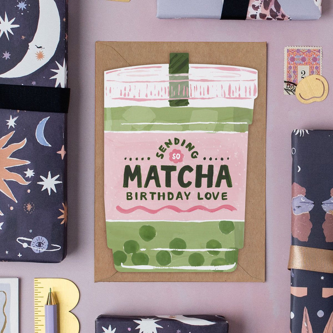 Klappkarte Matcha Birthday Card