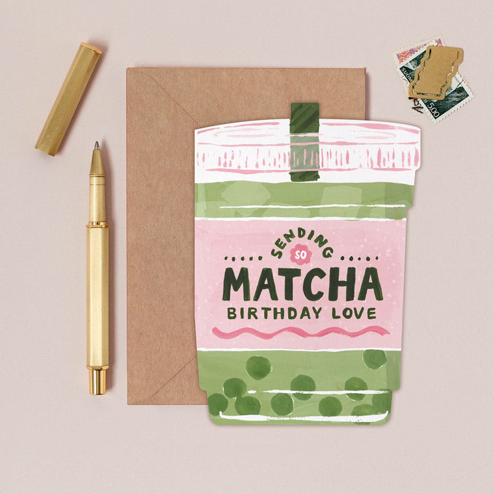 Klappkarte Matcha Birthday Card