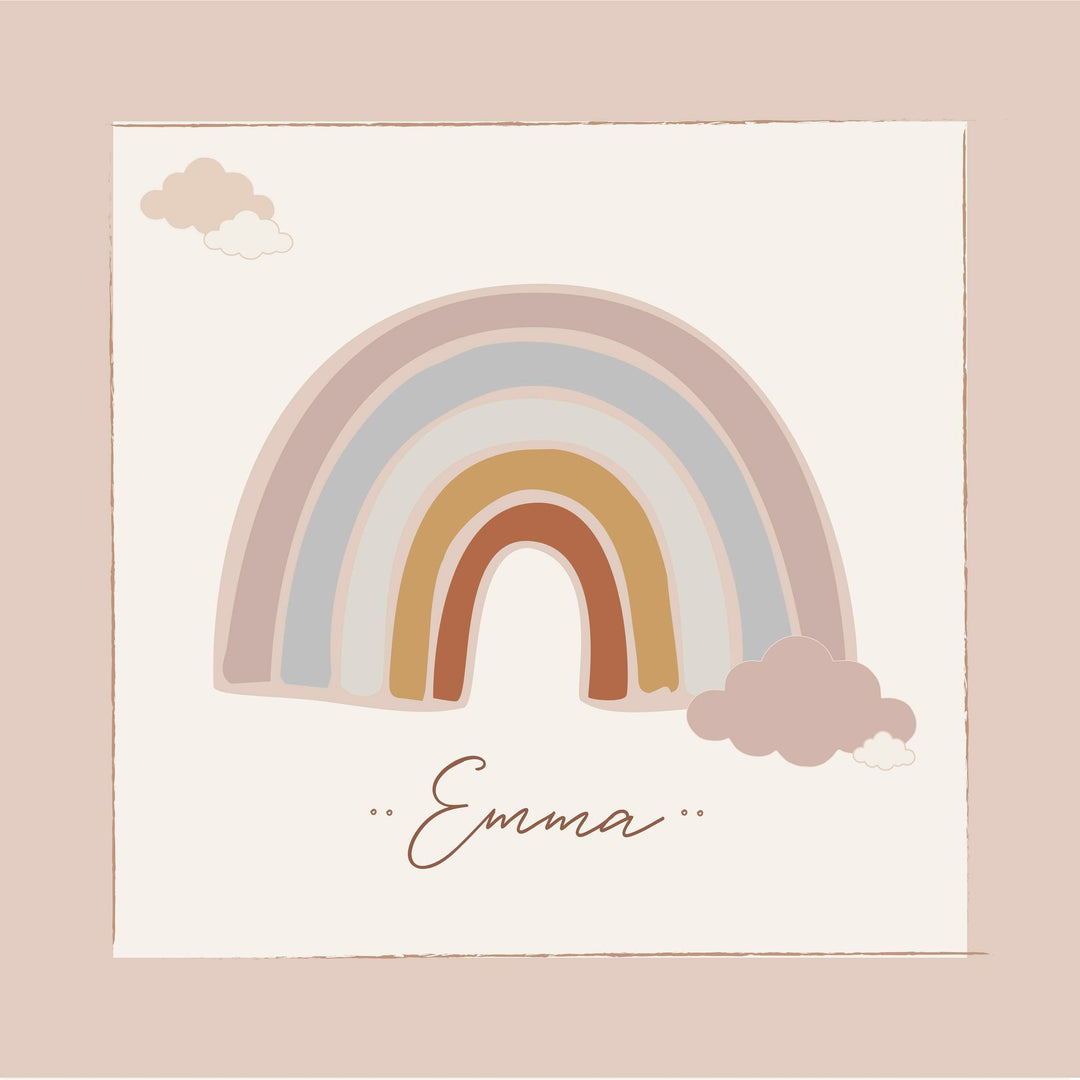 Kuscheldecke Regenbogen rosa