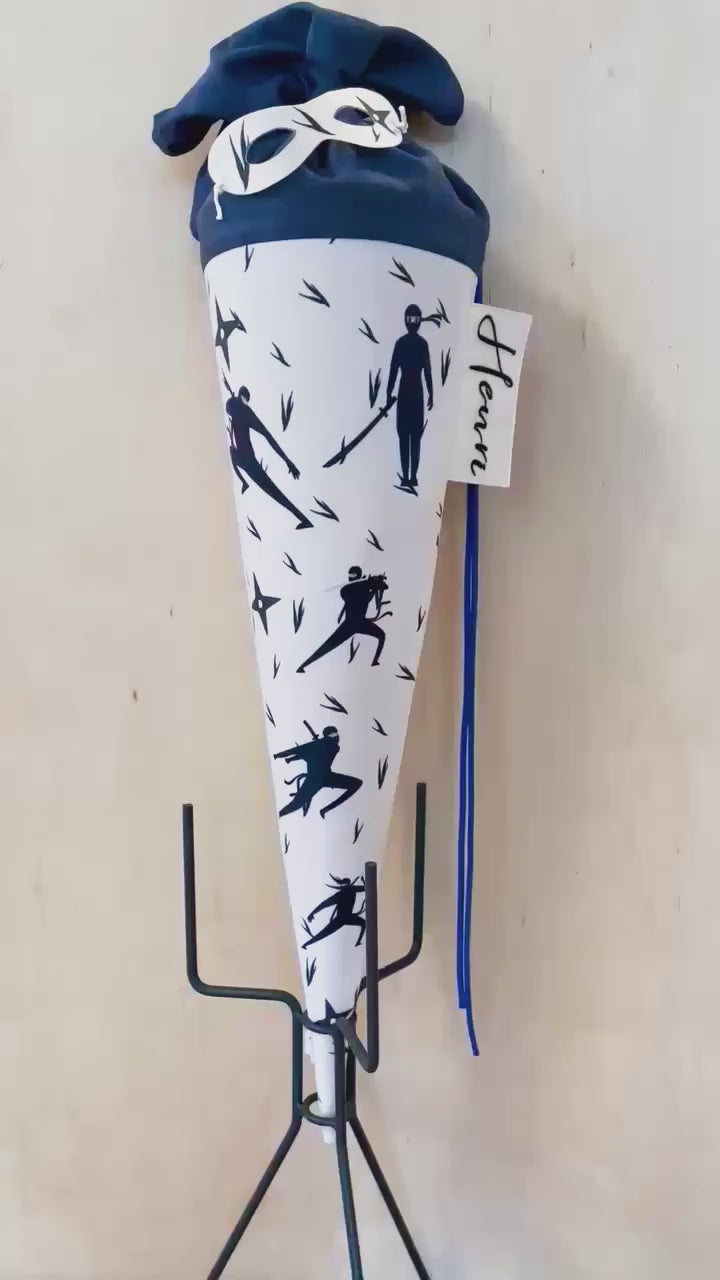 Schultüte Ninja 50 cm mit Superheldenmaske