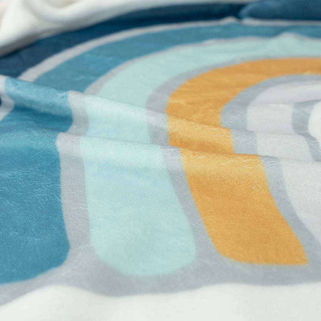 Kuscheldecke Rainbow blau