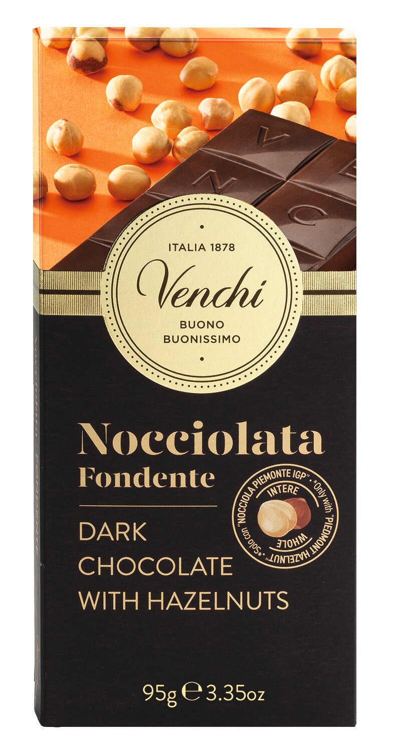Venchi Dark Chocolate Hazelnut Bar